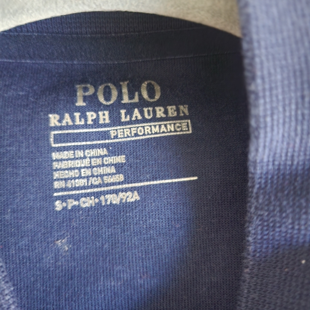 Polo Ralph Lauren Navy Performance Bomber Jacket Lightweight Logo Zip Front - Picture 4 of 9
